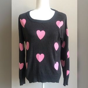 Heart print sweater
